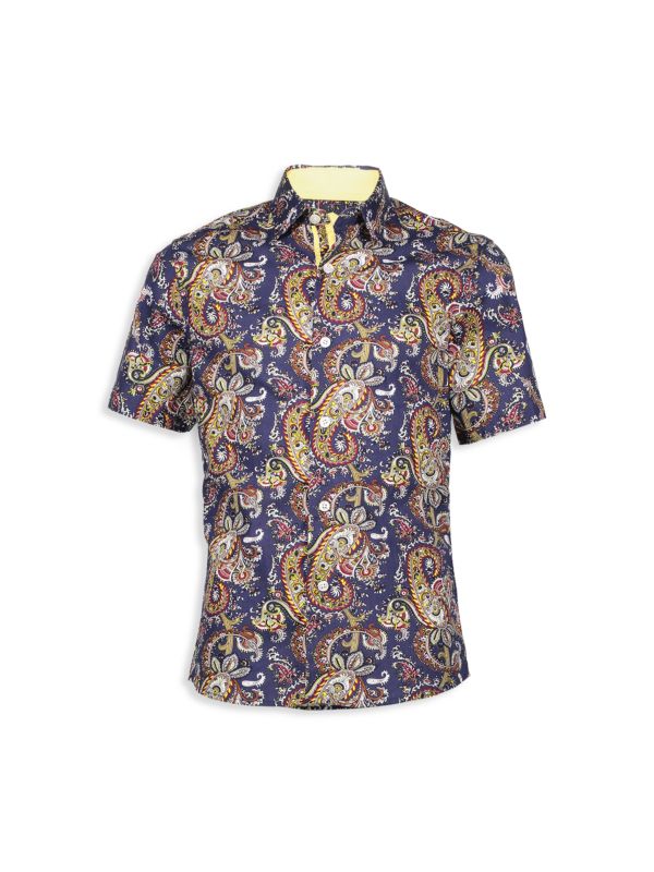 Elie Balleh Boy's Paisley Button Down Shirt